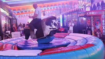 Mechanical bull riding December 8th 2023 in Benidorm Spain ♥️♥️ #8