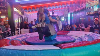 Amazing mechanical bull riding November 23rd 2023 in Valencia