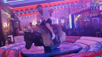 Mechanical bull riding December 9th 2023 in Benidorm