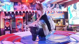 Mechanical bull riding November 14th 2023 in Benidorm ♥️♥️ #2