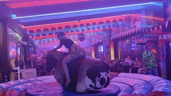 Midnight mechanical bull riding November 14th 2023 in Benidorm Spain ♉????