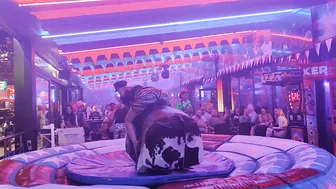 Midnight mechanical bull riding November 14th 2023 in Benidorm Spain ♉♥️♥️ #2