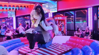 waoo funny funny mechanical bull rider August 25th 2023 in Benidorm ♥️♥️ #10