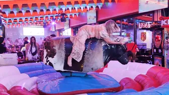 impossible mission to climb this mechanical bull in benidorm October 19th 2023♉ #10