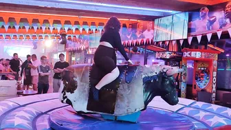 Mechanical bull riding November 14th 2023 in Benidorm ♉ #3