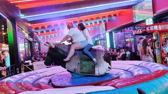 having good time in mechanical bull riding October 22nd 2023 in Benidorm ♉ #2