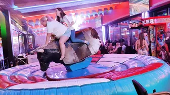 having good time in mechanical bull riding October 22nd 2023 in Benidorm ♉ #3