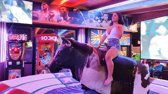 Mechanical bull riding 24th of February 2024 in Benidorm ♥️♥️♥️♥️♥️♥️ #4