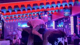 mechanical ladies bull ridding August 23rd 2023 in benidorm Spain's ♥️♥️ #1