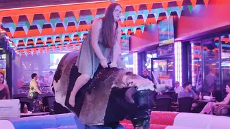 mechanical ladies bull ridding August 23rd 2023 in benidorm Spain's ♥️♥️ #2