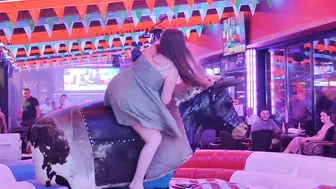 mechanical ladies bull ridding August 23rd 2023 in benidorm Spain's ♥️♥️ #3