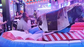 mechanical ladies bull ridding August 23rd 2023 in benidorm Spain's ♥️♥️ #4