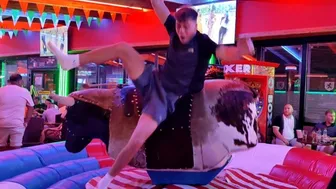 mechanical bull riding September 7th 2023 in Benidorm