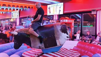 mechanical bull riding September 7th 2023 in Benidorm #10