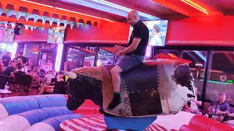 mechanical bull riding September 7th 2023 in Benidorm #7