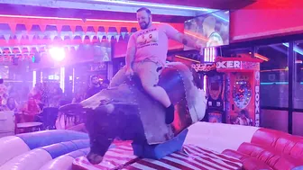 mechanical bull riding 21st of August 2923 in Benidorm Spain #10