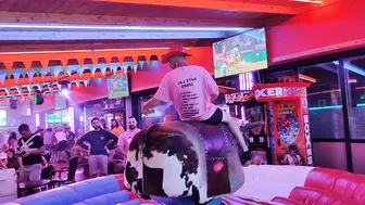 mechanical bull riding 21st of August 2923 in Benidorm Spain #2