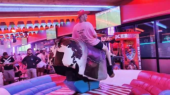 mechanical bull riding 21st of August 2923 in Benidorm Spain #3