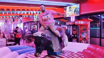 mechanical bull riding 21st of August 2923 in Benidorm Spain #9