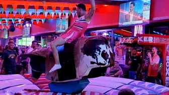 Friday mechanical bull ridding in benidorm #1