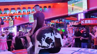 Friday mechanical bull ridding in benidorm #2