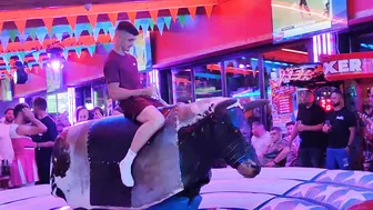 Friday mechanical bull ridding in benidorm #3