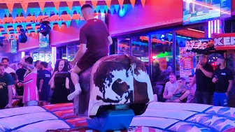 Friday mechanical bull ridding in benidorm #4