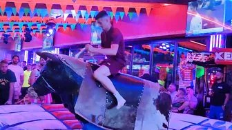 Friday mechanical bull ridding in benidorm #6