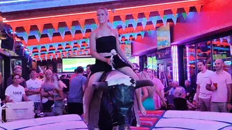 holidays girl ride bull in benidorm 05♥️♥️bull riding in benidorm 05♥️♥️ #2