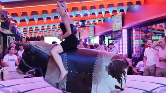 holidays girl ride bull in benidorm 05♥️♥️bull riding in benidorm 05♥️♥️ #4