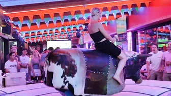 holidays girl ride bull in benidorm 05♥️♥️bull riding in benidorm 05♥️♥️ #5