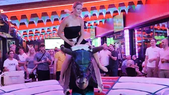 holidays girl ride bull in benidorm 05♥️♥️bull riding in benidorm 05♥️♥️ #6