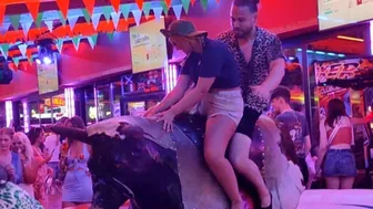 Another good night in benidorm bull ridding #1