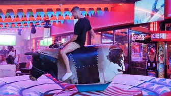 can he ride the bull in benidorm? #7