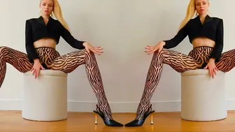 Yoga Art — Animal Print Pantyhose #1