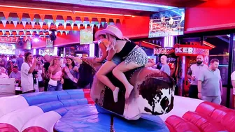 Cow ladies ridding bull in Benidorm September 24th 2023 in Benidorm #2