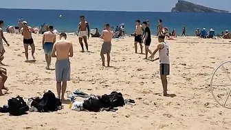 boys are playing in benidorm beach #7