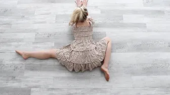 Yoga and Stretching in Summer Dress #3