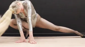 Yoga and Stretching in Pantyhose №2 #7