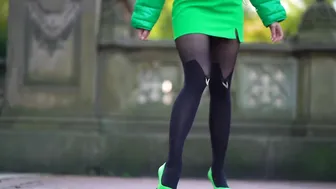 Black Pantyhose Photoshoot in Central Park #3