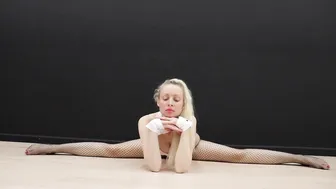 Stretching and Gymnastics — Pink Bunny Outfit #9