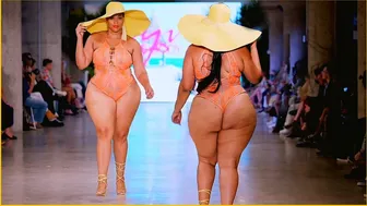 Amanda Morgan In Slow Motion | Miami Swim Week | Plus Size Fashion Show