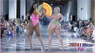 Women's Plus Size Swimwear | Hot Styles Fashion Show 2024 | Front And Back Walk