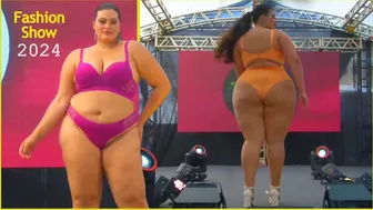 Andrea Barboza Lingerie Plus Size Fashion Show - Front And Back Walk #1