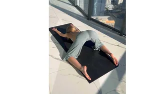 Balcony Yoga Stretching