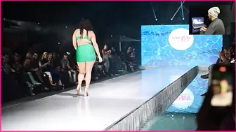 Massive Female Models Walking in Swimwear Fashion Show - Front And Back Walk #2