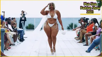 Plus Size Curvy Women's Walking in Swimwear -Plus Size Fashion Show 2023 #1