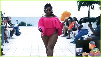 Plus Size Curvy Women's Walking in Swimwear -Plus Size Fashion Show 2023 #4