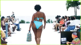 Plus Size Curvy Women's Walking in Swimwear -Plus Size Fashion Show 2023 #5