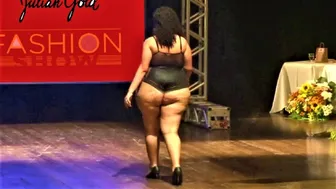 Models Wear Plus-Size Swimwear During a Plus-Size Women's Fashion Show #1